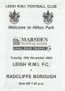 Programme cover